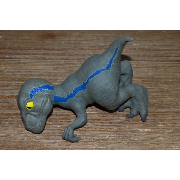 Stretch Mini Raptor Toys | Jurassic World Stretch Blue Raptor Dinosaur Toy Action Figure ...
